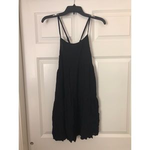 Black peasant style dress